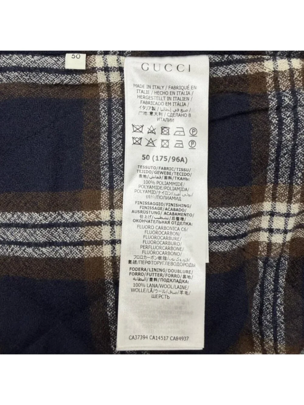 Gucci Off the Grid Nylon Vest GG Pattern Leather Logo with Patch Gilet Blue 50